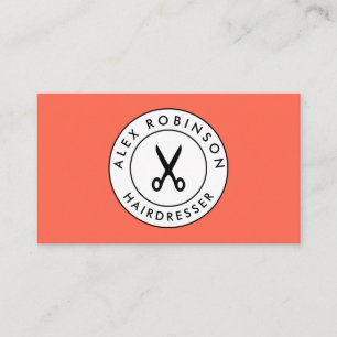 Rendez-vous Carte de visite rouge de logo de ciseaux de cercle