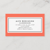 Rendez-vous Carte de visite rouge de logo de ciseaux de cercle (Dos)