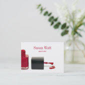 Rendez-vous Carte de visite rouge de technicien de clou (Debout devant)