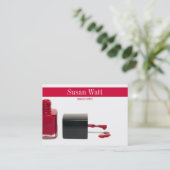 Rendez-vous Carte de visite rouge de technicien de clou (Debout devant)