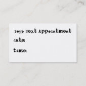 Rendez-vous Carte de visite Styliste (Dos)