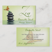 Rendez-vous Carte de visite thérapeutique Zen Papillon (Devant / Derrière)