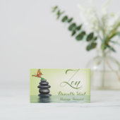 Rendez-vous Carte de visite thérapeutique Zen Papillon (Debout devant)