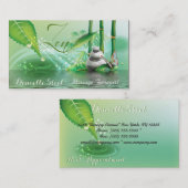 Rendez-vous Carte de visite Thérapeutique Zen Pond Bamboo (Devant / Derrière)