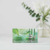Rendez-vous Carte de visite Thérapeutique Zen Pond Bamboo (Debout devant)