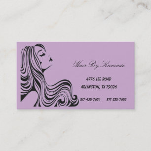Rendez-vous Cheveux mauve clair, clou, Carte de visite maquill