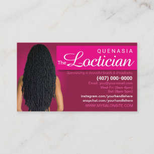 Rendez-vous Cheveux tressant le modèle de carte de visite de