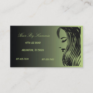 Rendez-vous Cheveux vert clair, ongle, Carte de visite maquill