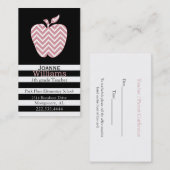 Rendez-vous Chevron Apple et Carte de visite des enseignants d (Devant / Derrière)