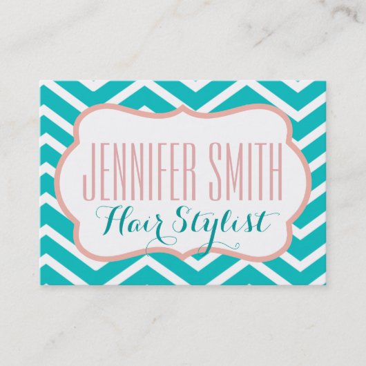 Rendez-vous chez le coiffeur rose Aqua Chevron (Devant)