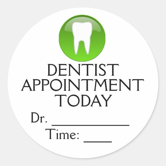 Rendez-vous chez le dentiste aujourd'hui Stickers  (Devant)
