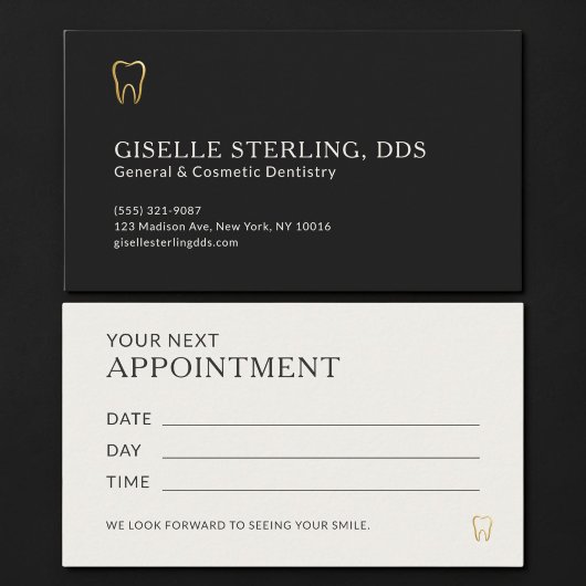 Rendez-vous chez le dentiste Black & Gold