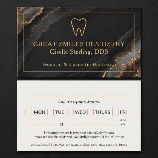 Rendez-vous chez le dentiste Black Gold Agate
