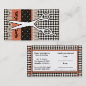 Rendez-vous Cisaillements de cheveux, coiffeur, carte de (Devant / Derrière)