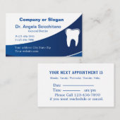 Rendez-vous Classy Dental Tooth Logo Carte de visite de rendez (Devant / Derrière)