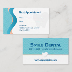 Rendez-vous Clinique dentaire Dentiste Carte de visite de rend