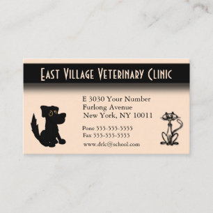 Rendez-vous Clinique vétérinaire Carte de visite de retour