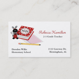 Rendez-vous Coccinelle avec le carte de visite du professeur