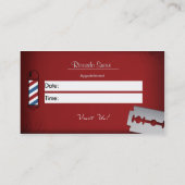 Rendez-vous Coiffeur, coiffeur, carte de visite (Dos)