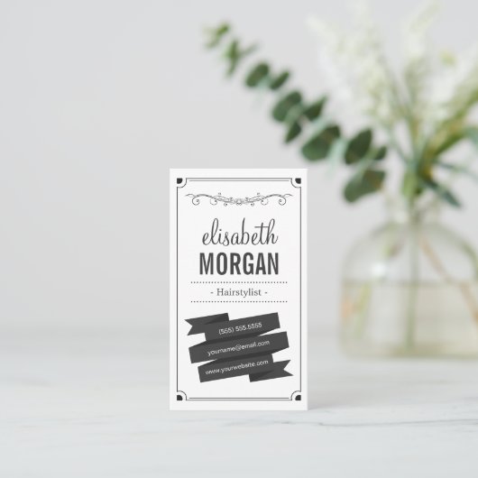 Rendez-vous coiffeur - Noir et Blanc rétro (Debout devant)