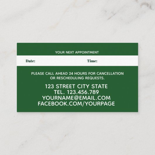 Rendez-vous d'aquarelle feuille tropicale moderne (Dos)