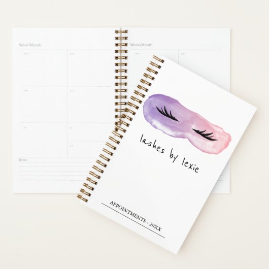 Rendez-vous d'artiste de l'aquarelle violet et ros (Devant avec enveloppe)