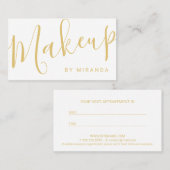 Rendez-vous d'artiste de maquillage blanc et or mo (Devant / Derrière)