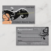 Rendez-vous de coiffeur de femme de silhouette (Devant / Derrière)