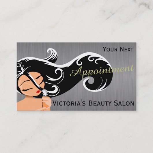 Rendez-vous de coiffeur de femme de silhouette (Devant)