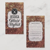 Rendez-vous de coiffeur d'étincelle de paillettes (Devant / Derrière)