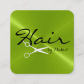 Rendez-vous de coiffeur Métal Vert Inoxydable (Devant)