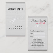 Rendez-vous de coiffeur Moderne en Bois Blanc (Devant / Derrière)