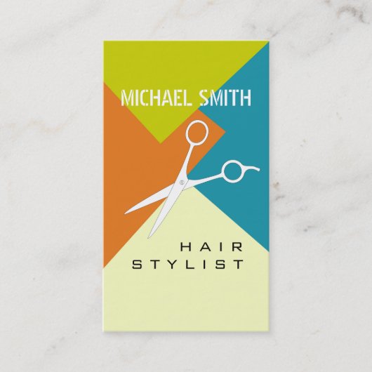 Rendez-vous de coiffeur Motif de couleur rétro (Devant)