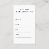 Rendez-vous de dentiste noir dentaire professionne (Dos)
