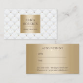 Rendez-vous de luxe d'or de coiffeur de maquilleur (Devant / Derrière)