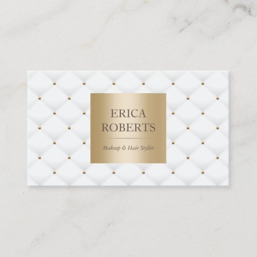 Rendez-vous de luxe d'or de coiffeur de maquilleur (Devant)