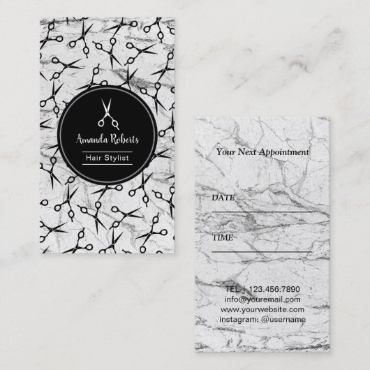 Rendez-vous de marbre de motif de ciseaux de salon (Devant / Derrière)