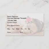 Rendez-vous de massage Cartes de visite (Devant)