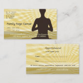 Rendez-vous de méditation de pose de yoga (Devant / Derrière)