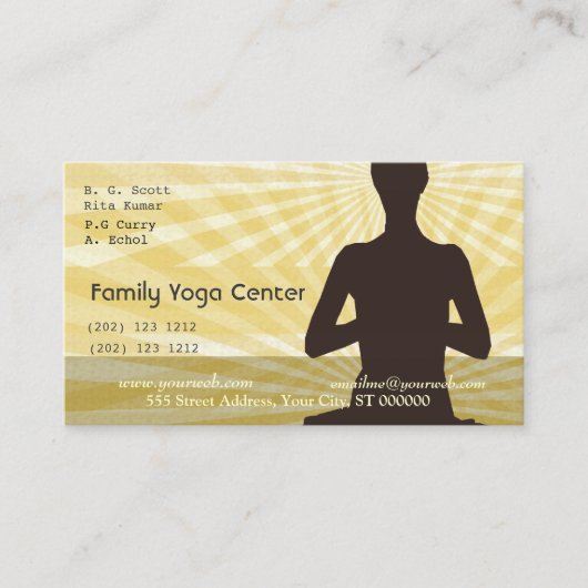 Rendez-vous de méditation de pose de yoga (Devant)