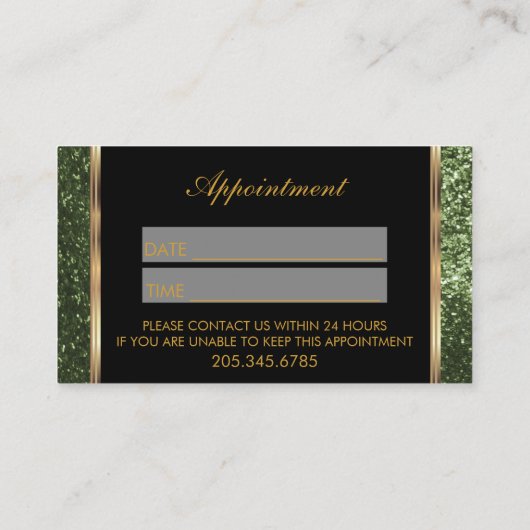 Rendez-vous de parties scintillantes de vert de (Dos)