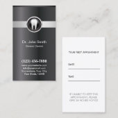 Rendez-vous de professionnel de dentiste de soins (Devant / Derrière)