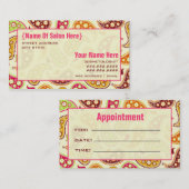 Rendez-vous de salon de Cosmetologist de Paisley (Devant / Derrière)