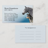 Rendez-vous de vétérinaire de cheval et de chien (Devant / Derrière)