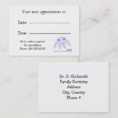 Rendez-vous dentaire avec une dent mignonne (Devant / Derrière)