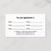 Rendez-vous dentaire en noir ordinaire pour dentis (Dos)