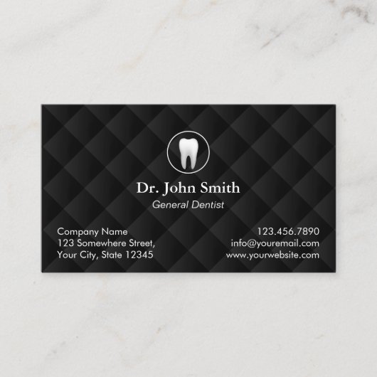 Rendez-vous dentaire Noir classique Dentiste décor (Devant)