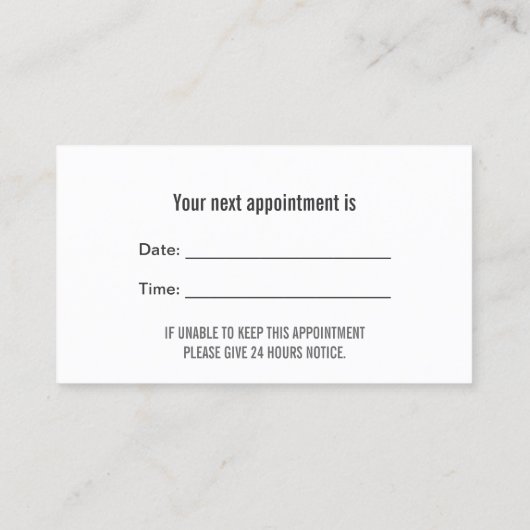 Rendez-vous dentaire professionnel (Dos)