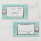 Rendez-vous Dentalcare dents blanches bulle carte de visite de (Devant / Derrière)