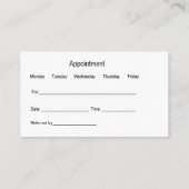 Rendez-vous des dentistes classiques Cartes de vis (Dos)